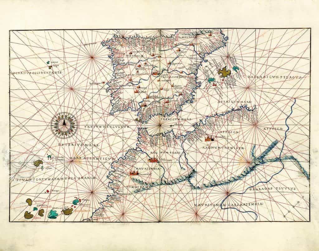 Portulano de Battista Agnese. S. XVI