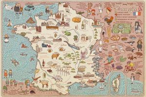 Mapa de Francia del 'Atlas del Mundo' infantil.