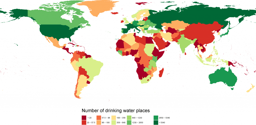 La distribución del agua potable en el mundo