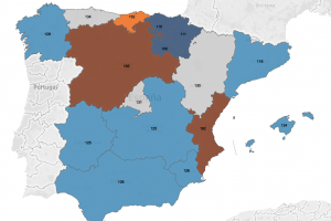 Consumo diario de agua por habitante en España