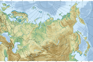 Mapa topográfico de Rusia