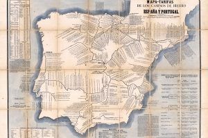 Mapa del ferrocarril en España en 1867