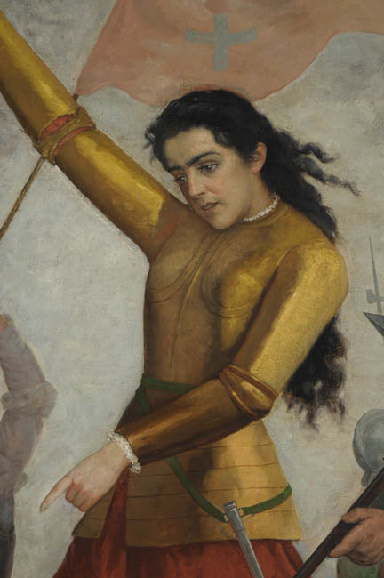 Retrato de Inés Suárez (1897), por José Mercedes Ortega (Museo Histórico Nacional, Santiago de Chile)