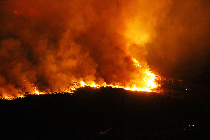 Incendio en Silleiro, Galicia