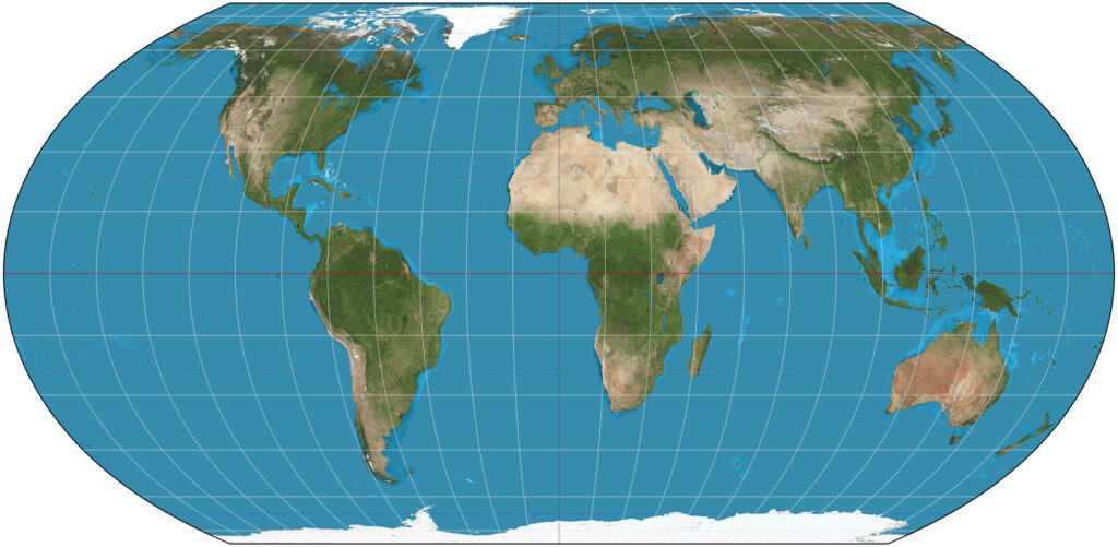 Mapamundi con la proyección Equal Earth